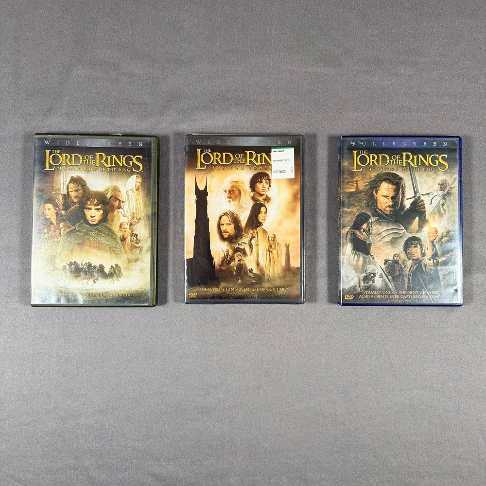 Lord of the Rings Trilogy DVD Set Multicolor Widescreen Fullscreen Fantasy Movie